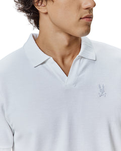 POLO M/C PSYCHO BUNNY PARA HOMBRE COLOR BLANCO MT0100180100
