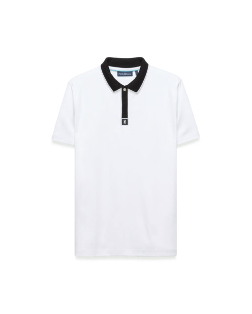 POLO M/C PSYCHO BUNNY PARA HOMBRE COLOR BLANCO MT0100181100
