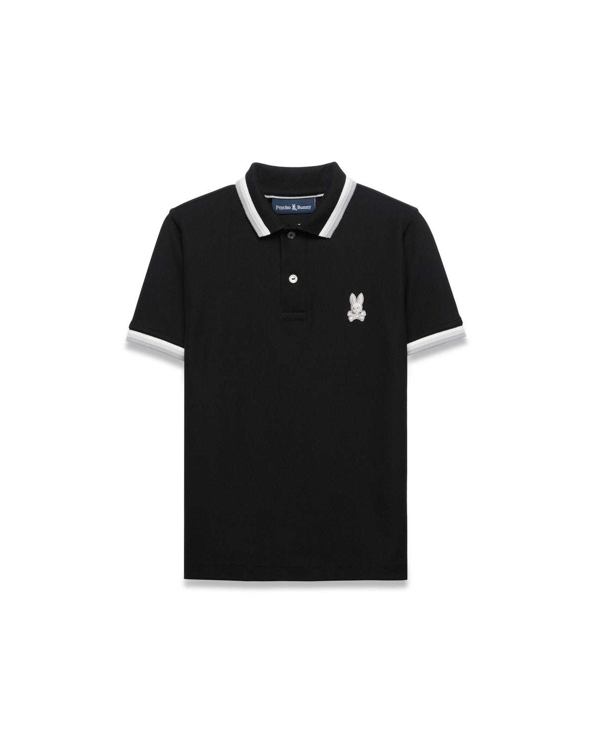 POLO M/C PSYCHO BUNNY PARA NIÑO COLOR NEGRO KT0100100001