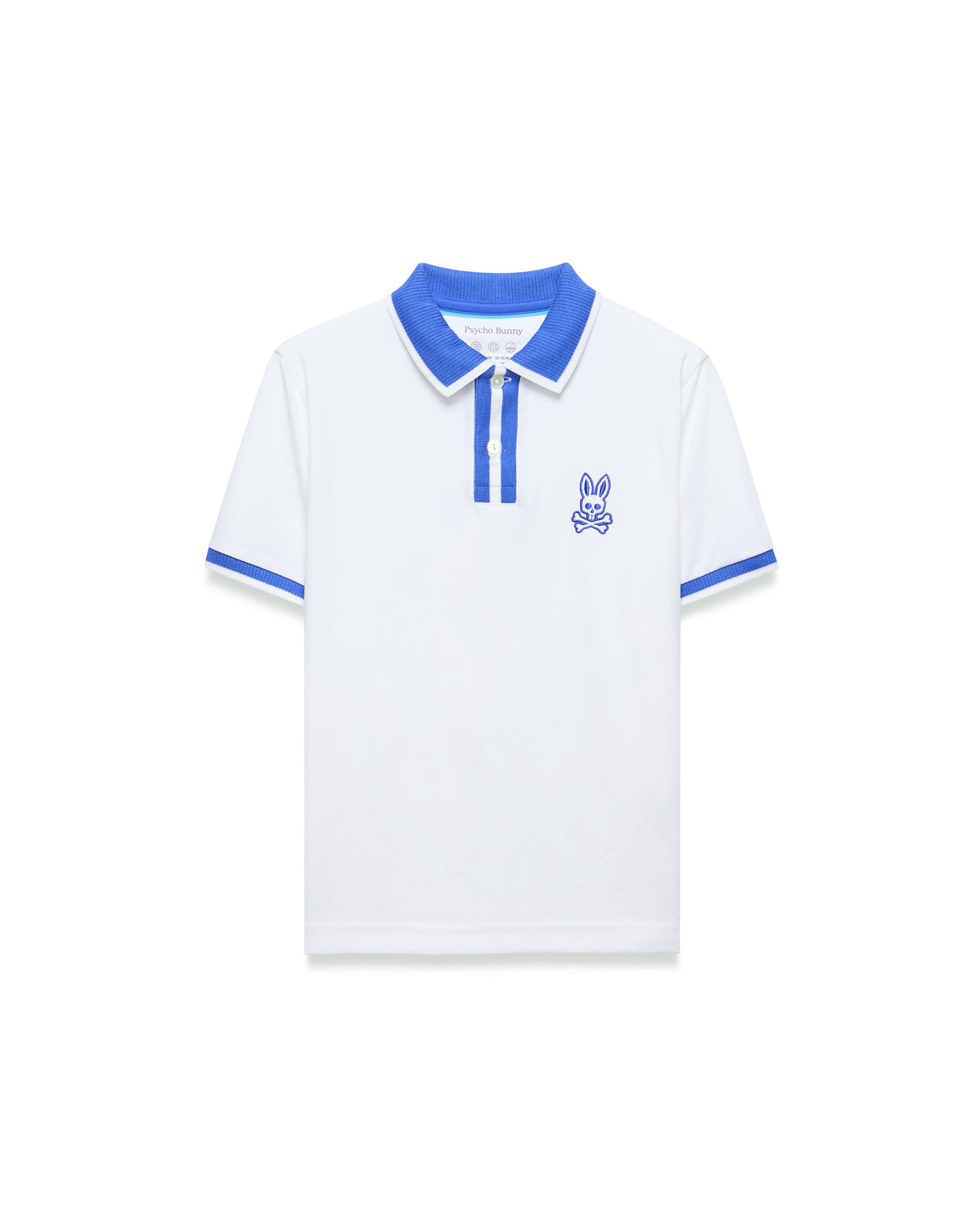 POLO M/C PSYCHO BUNNY PARA NIÑO COLOR BLANCO KT0100102100