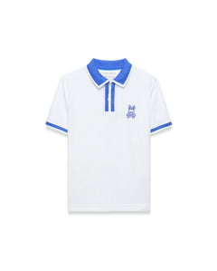 POLO M/C PSYCHO BUNNY PARA NIÑO COLOR BLANCO KT0100102100