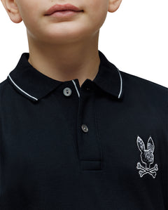 PSYCHO BUNNY POLO OLIVIER PARA NIÑO NIÑO NEGRO KT0100076001