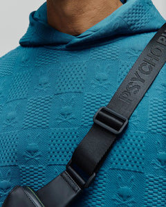 PSYCHO BUNNY SUDADERA CON CAPUCHA JACQUARD DUSTIN PARA CABALLERO HOMBRE AZUL MT0500143406