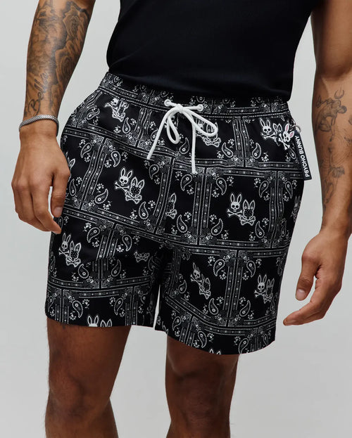 T-SWIM PSYCHO BUNNY PARA HOMBRE COLOR NEGRO MB1000053001