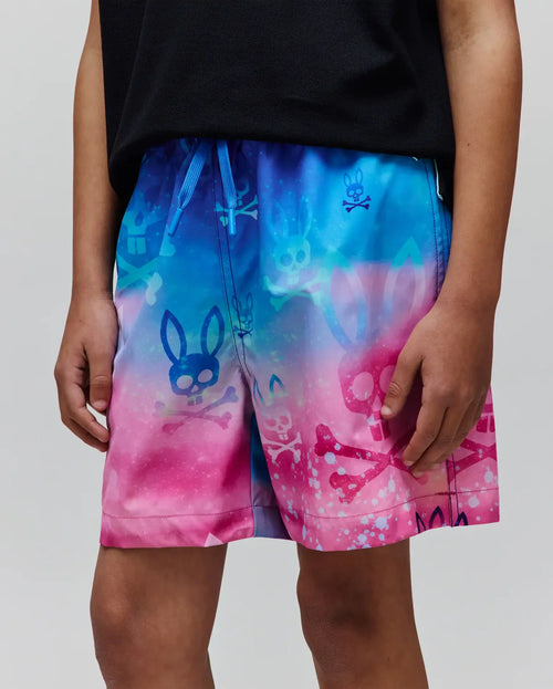 T-SWIM PSYCHO BUNNY PARA NIÑO COLOR ROSADO KB1000032652