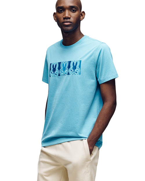 PSYCHO BUNNY CAMISETA HOMBRE CUELLO REDONDO AZUL