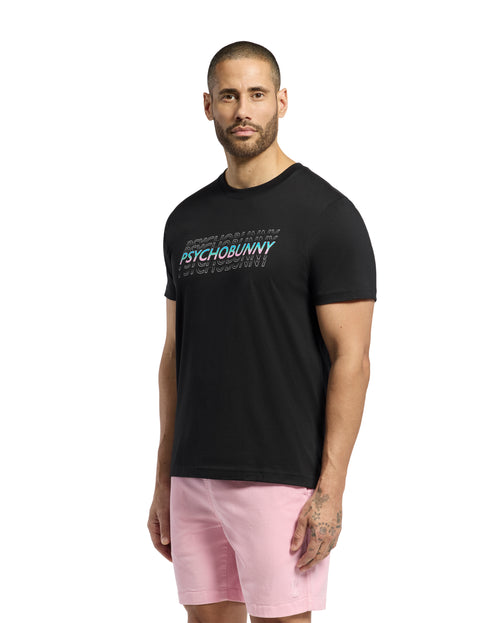 PSYCHO BUNNY CAMISETA HOMBRE CUELLO REDONDO NEGRO