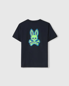 PSYCHO BUNNY CAMISETA NIÑO CUELLO REDONDO AZUL