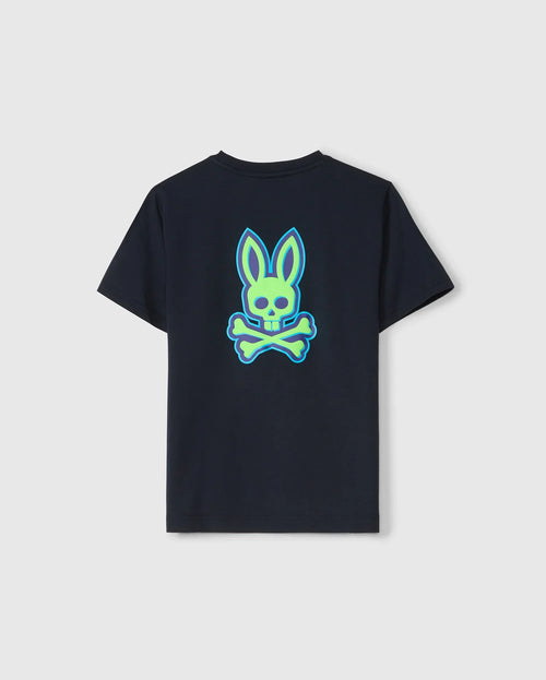 PSYCHO BUNNY CAMISETA NIÑO CUELLO REDONDO AZUL