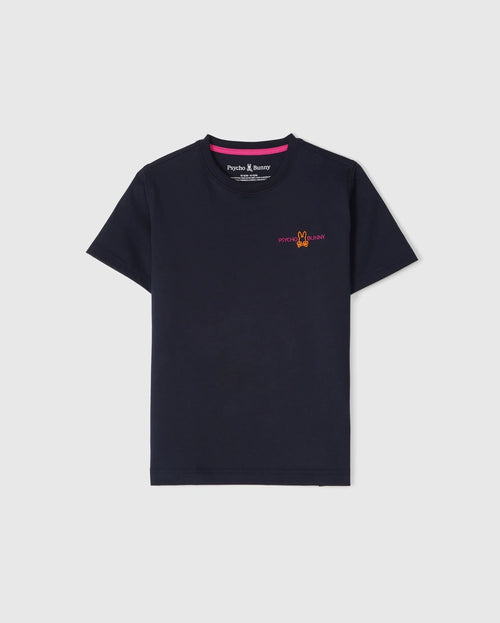 PSYCHO BUNNY CAMISETA NIÑO CUELLO REDONDO AZUL