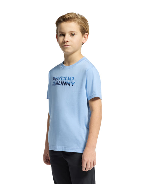 PSYCHO BUNNY CAMISETA NIÑO CUELLO REDONDO AZUL