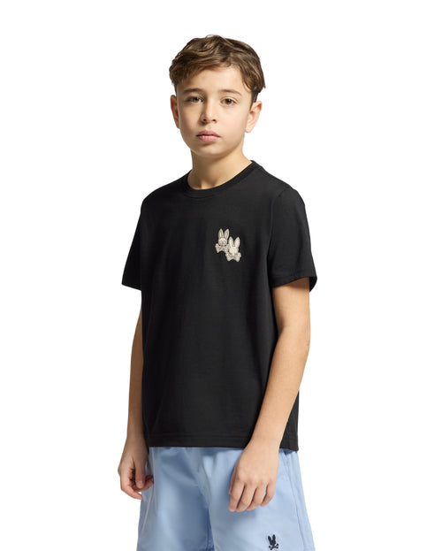 PSYCHO BUNNY CAMISETA NIÑO CUELLO REDONDO NEGRO
