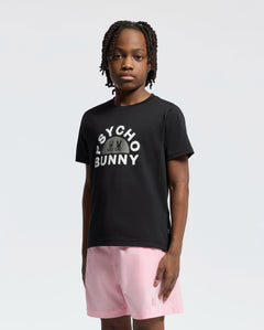 PSYCHO BUNNY CAMISETA NIÑO CUELLO REDONDO NEGRO