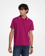 Sueter Logo Rib Ss Polo Morado Para Hombre Michael Kors
