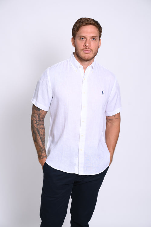 RALPH LAUREN CAMISA MANGA CORTA HOMBRE BLANCO