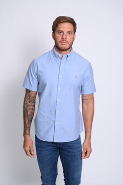 RALPH LAUREN CAMISA MANGA CORTA HOMBRE AZUL