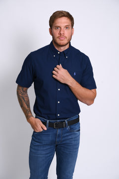 RALPH LAUREN CAMISA MANGA CORTA HOMBRE AZUL