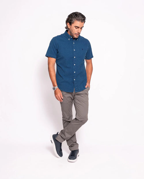 RALPH LAUREN CAMISA MANGA CORTA HOMBRE MORADO