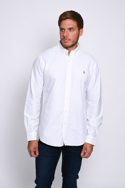 RALPH LAUREN CAMISA MANGA LARGA HOMBRE BLANCO