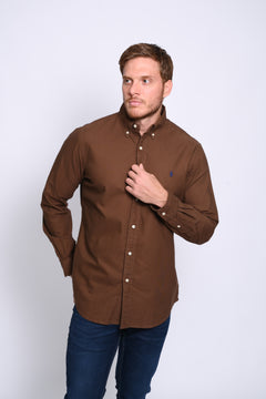 RALPH LAUREN CAMISA MANGA LARGA HOMBRE MARRON
