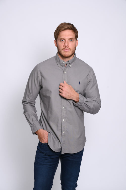 RALPH LAUREN CAMISA MANGA LARGA HOMBRE GRIS