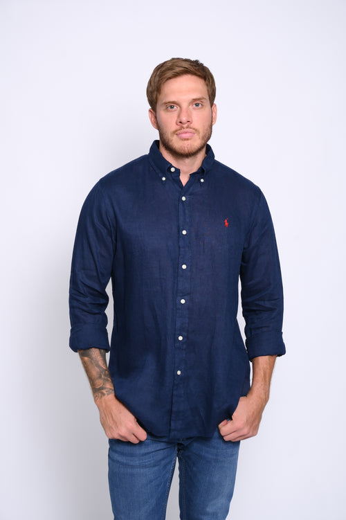 RALPH LAUREN CAMISA MANGA LARGA HOMBRE AZUL