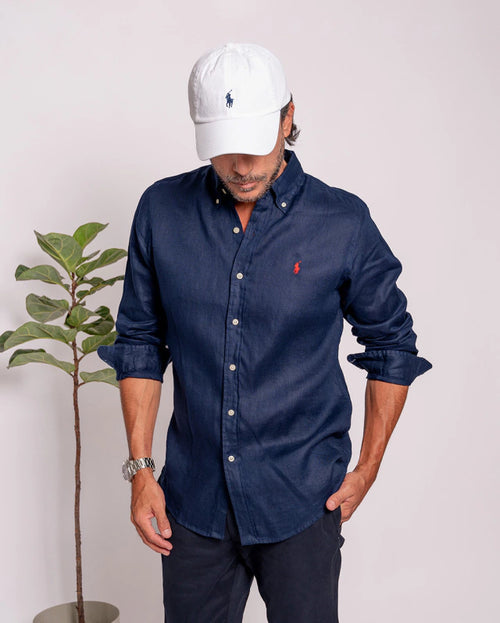 RALPH LAUREN CAMISA MANGA LARGA HOMBRE AZUL