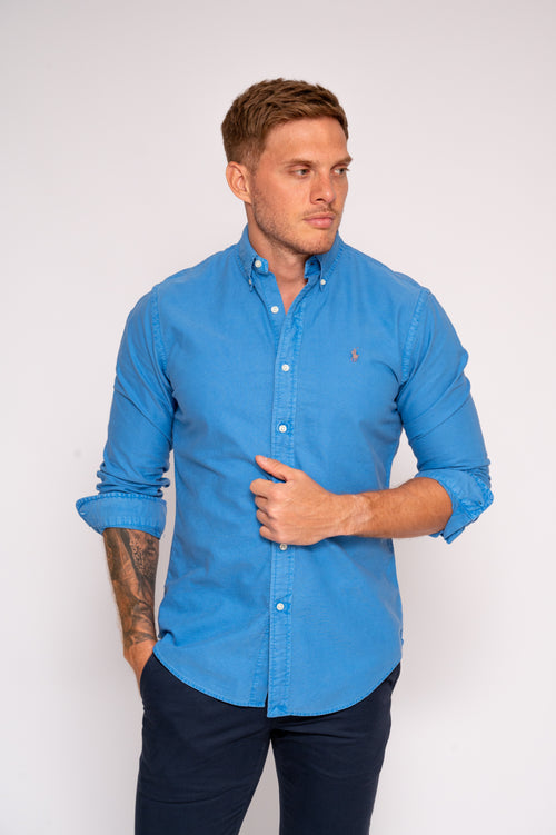 RALPH LAUREN CAMISA MANGA LARGA HOMBRE AZUL