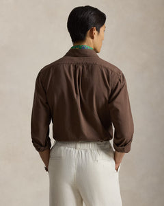 RALPH LAUREN HOMBRE CAMISA M/L MARRON