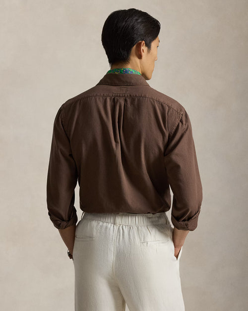 RALPH LAUREN HOMBRE CAMISA M/L MARRON