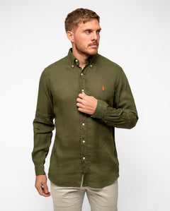 RALPH LAUREN CAMISA MANGA LARGA HOMBRE VERDE