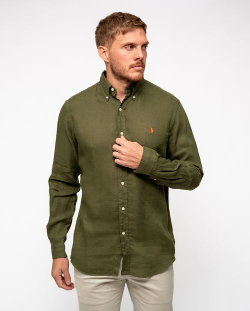 RALPH LAUREN CAMISA MANGA LARGA HOMBRE VERDE