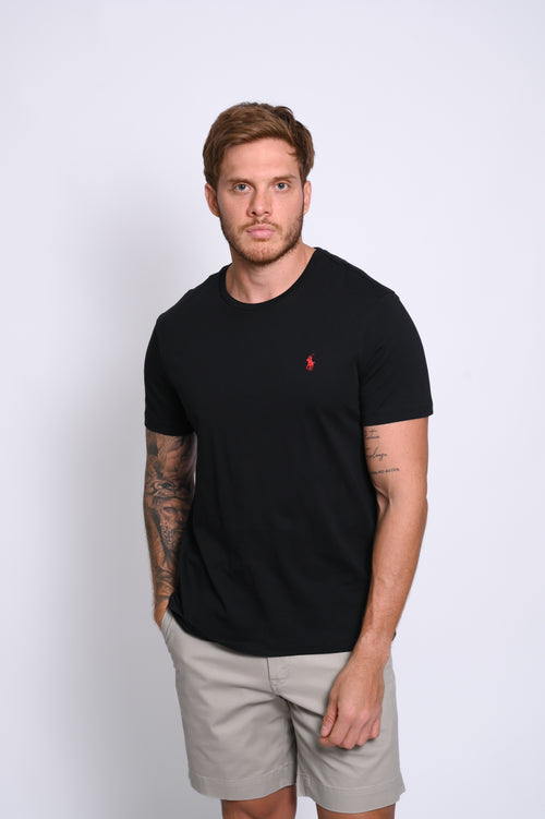 RALPH LAUREN CAMISETAS CUELLO REDONDO HOMBRE NEGRO