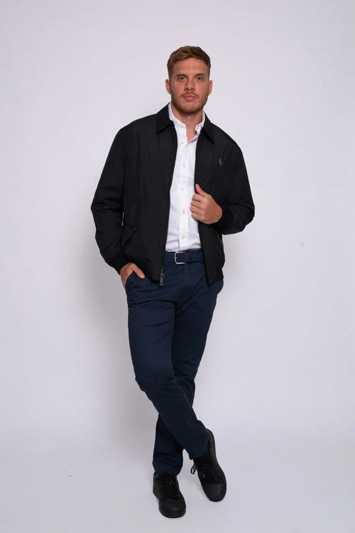 ralph lauren chaqueta con cremallera hombre negro