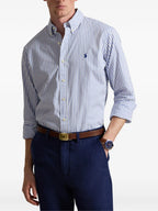 CAMISA M/L RALPH LAUREN HOMBRE 7064A WHITE BLUE 710P07019001