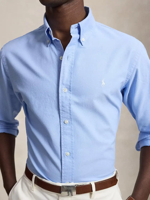 CAMISA MANGA LARGA RALPH LAUREN PARA CABALLERO SPORT AZUL REF 710805564517