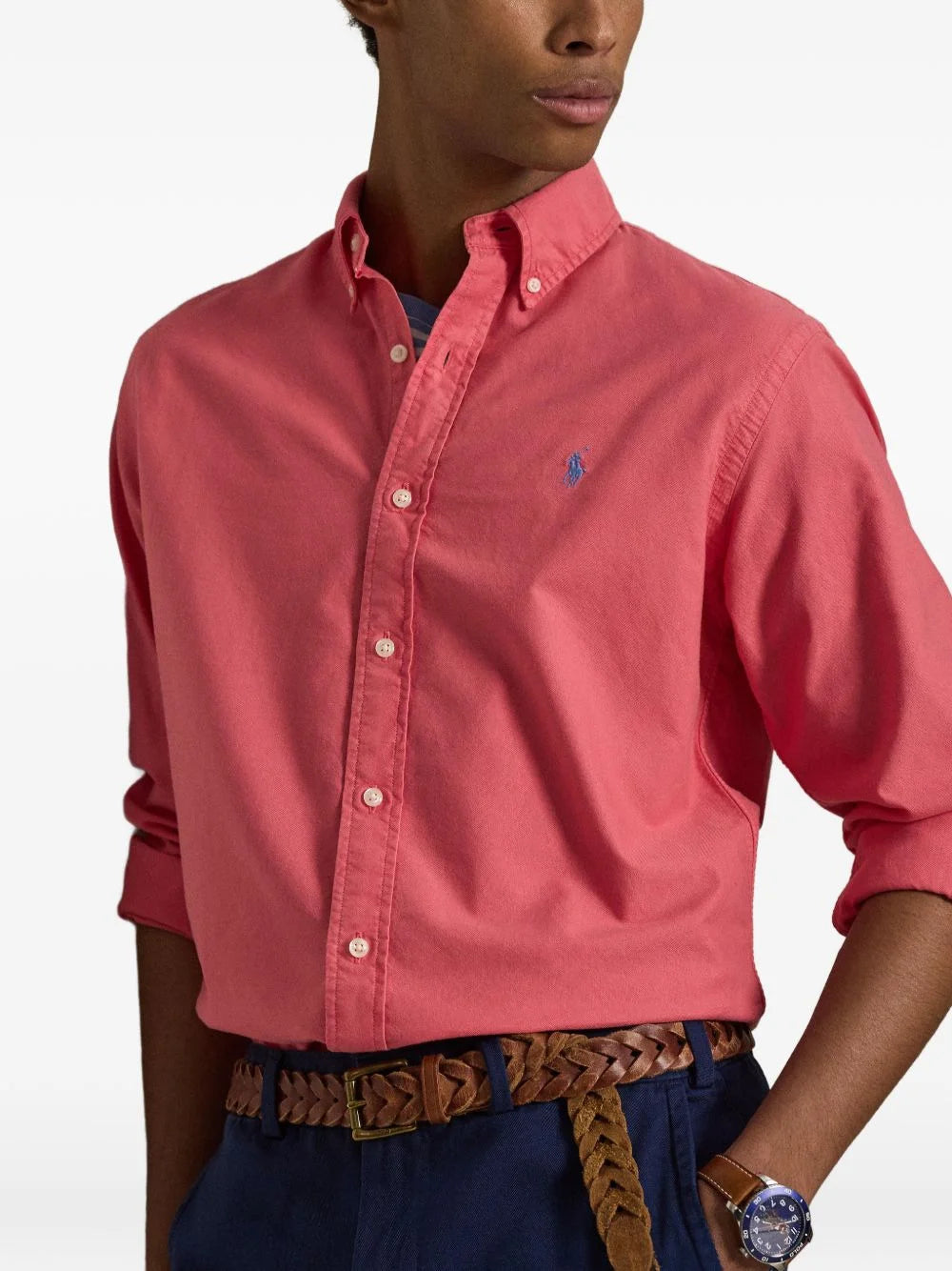 Camisa Manga Larga Cubdppcs-Long Sleeve-Sport Shirt Ralph Lauren Para Hombre De Color Rojo