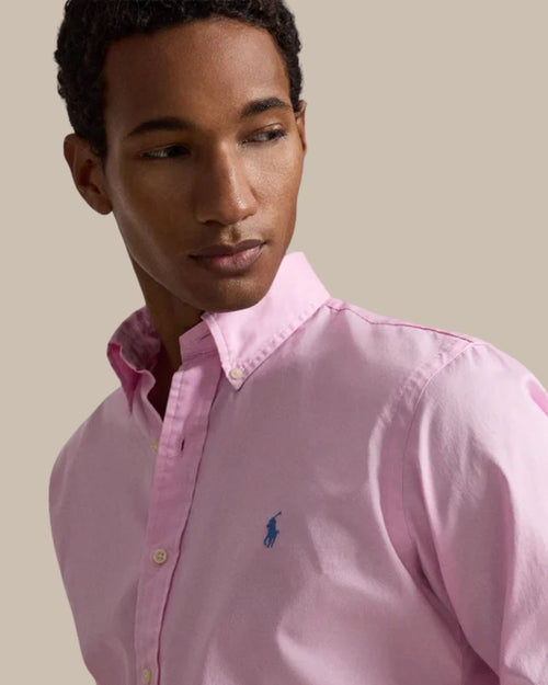 Camisa Manga Larga Woven-Sport Shirt-Shirt Ralph Lauren Para Hombre De Color Rosado
