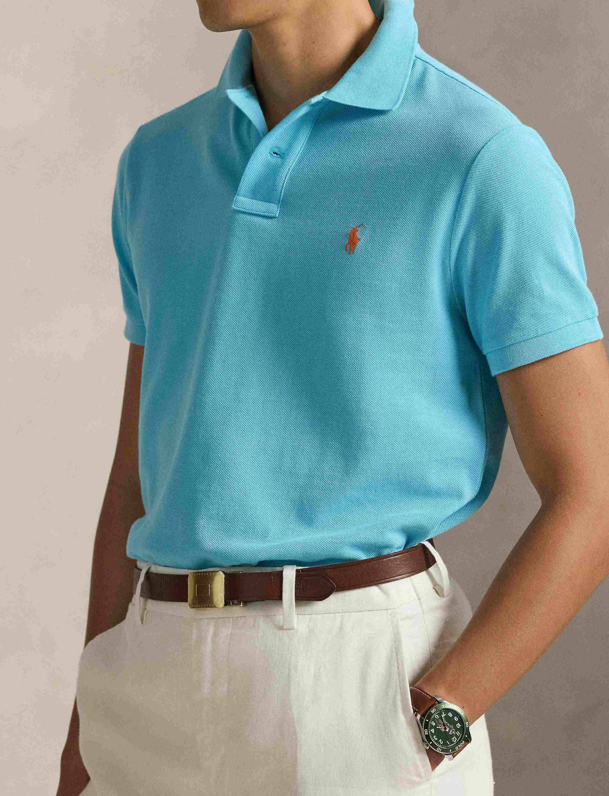 Camisa Tipo Polo Sskccmslm1-Short Sleeve-Knit Ralph Lauren Para Hombre De Color Azul