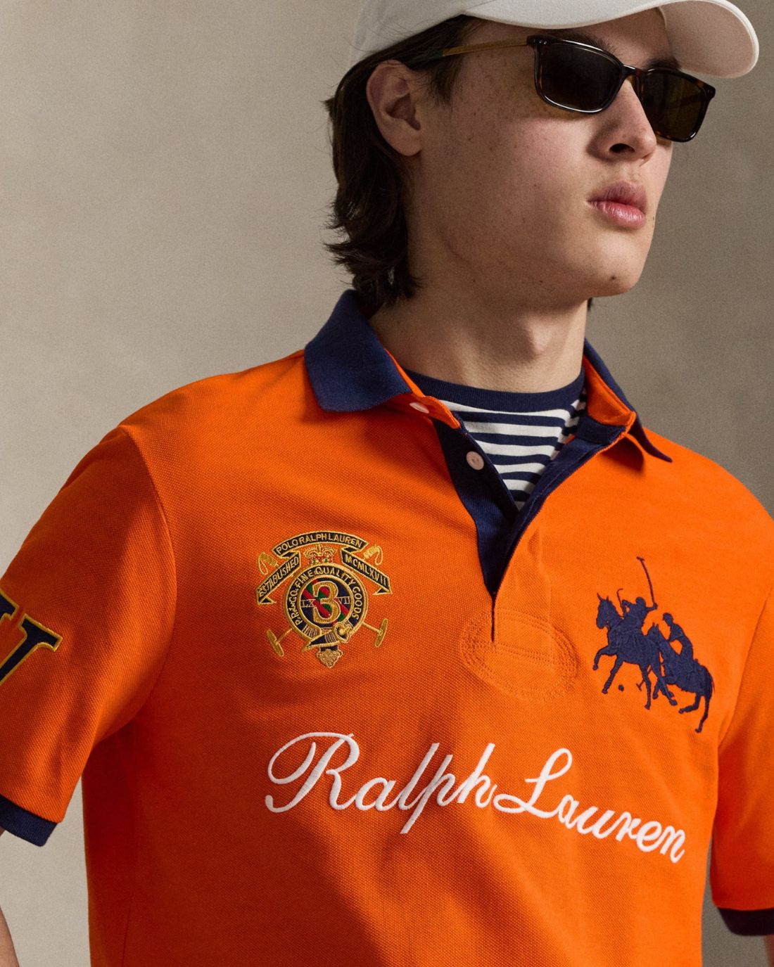 Camisa Tipo Polo Knit-Polo Ralph Lauren Para Hombre De Color Naranja