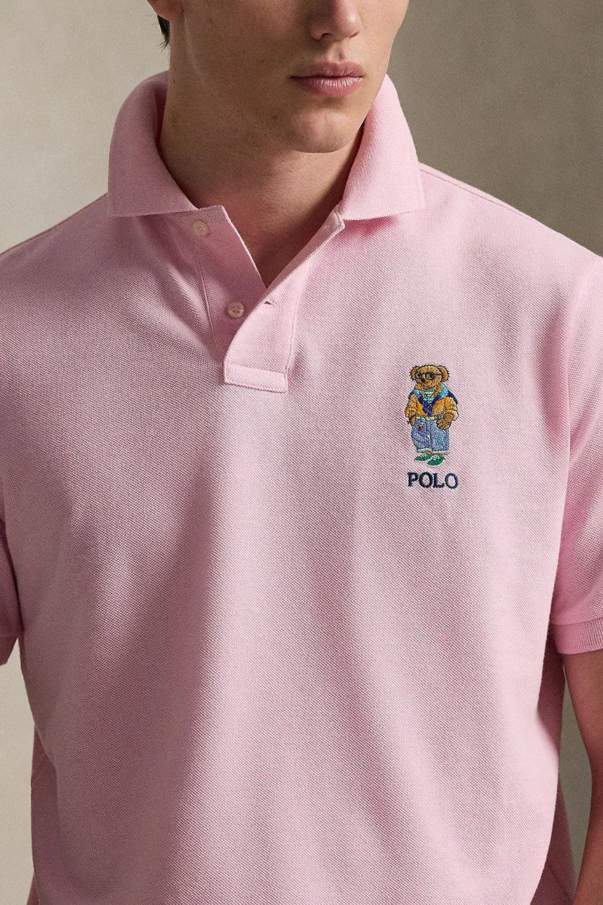Camisa Tipo Polo Knit-Polo Ralph Lauren Para Hombre De Color Rosado