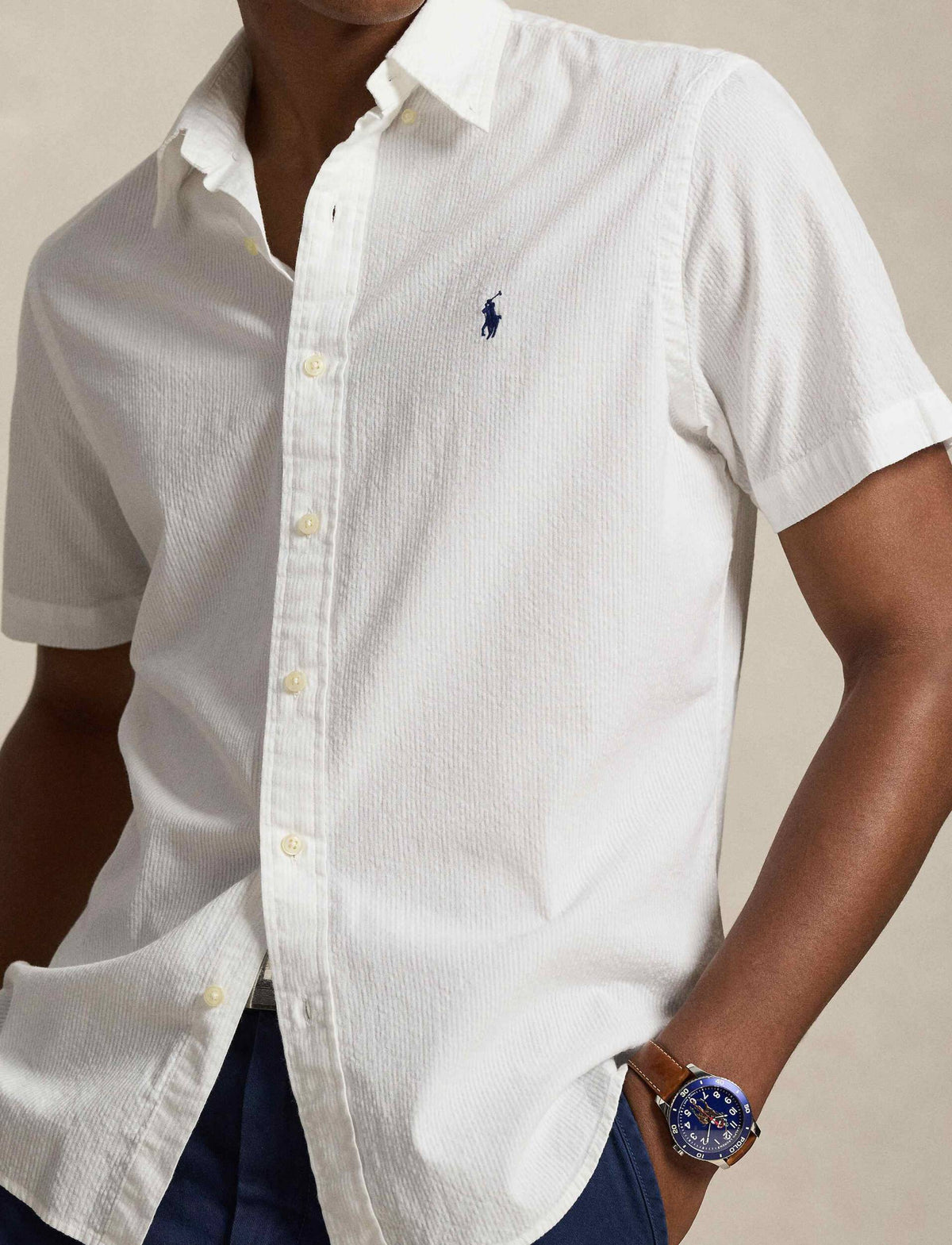 Camisa Cubdppcsss-Short Sleeve-Sport Shirt Ralph Lauren Para Hombre De Color Blanco