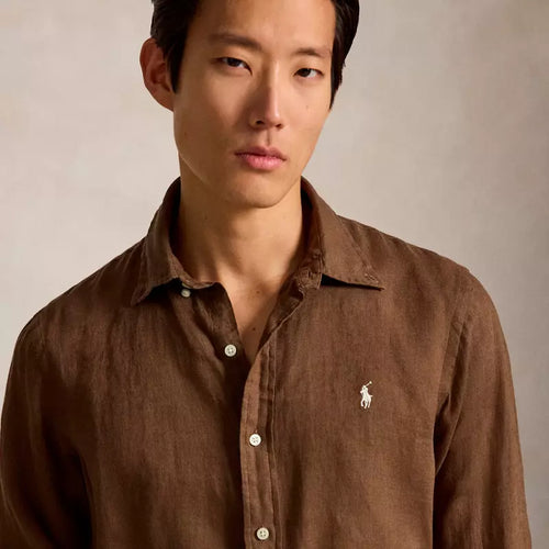 Camisa Cubdppcs-Long Sleeve-Sport Shirt Ralph Lauren Para Hombre De Color Marron