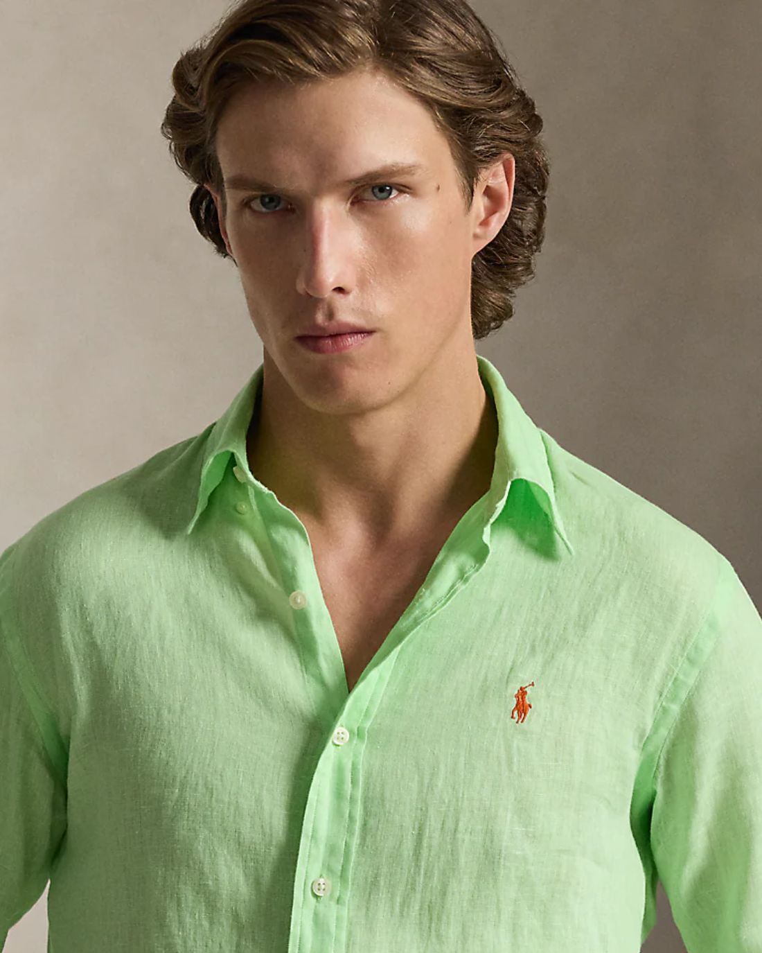 Camisa Cubdppcs-Long Sleeve-Sport Shirt Ralph Lauren Para Hombre De Color Verde