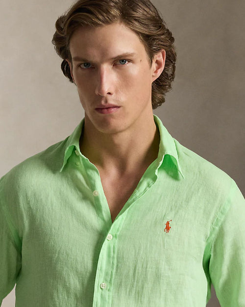 Camisa Cubdppcs-Long Sleeve-Sport Shirt Ralph Lauren Para Hombre De Color Verde