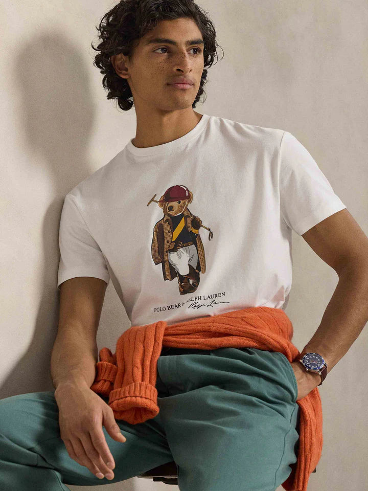 Camiseta Knit-T-Shirt Ralph Lauren Para Hombre De Color Blanco