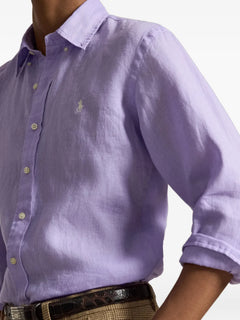 CAMISA RALPH LAUREN PARA CABALLERO MANGA LARGA SPORT MORADO REF 710966294521