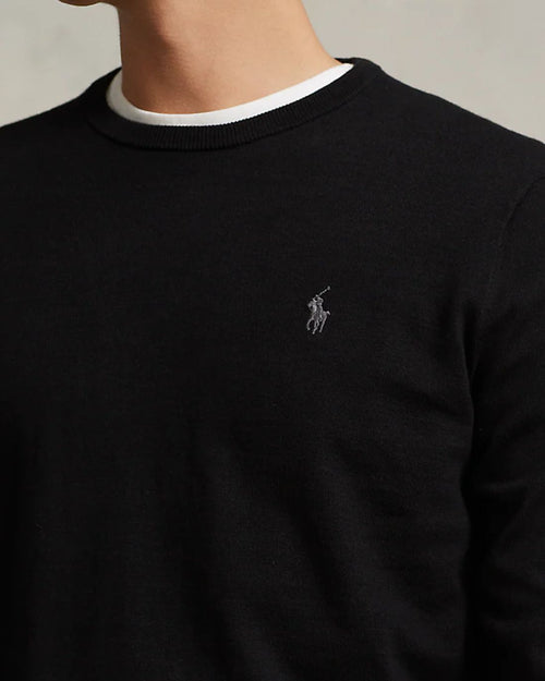 Sueter Ls Sf Cn Pp-Long Sleeve-Sweater Ralph Lauren Para Hombre De Color Negro
