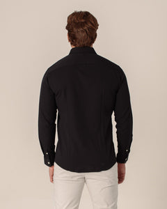 CARVEN CAMISA M/L HOMBRE NEGRO CVJ01128FBL