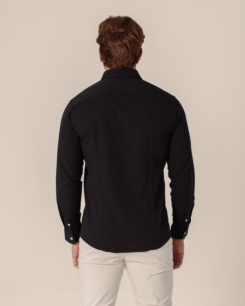 CARVEN CAMISA M/L HOMBRE NEGRO CVJ01128FBL